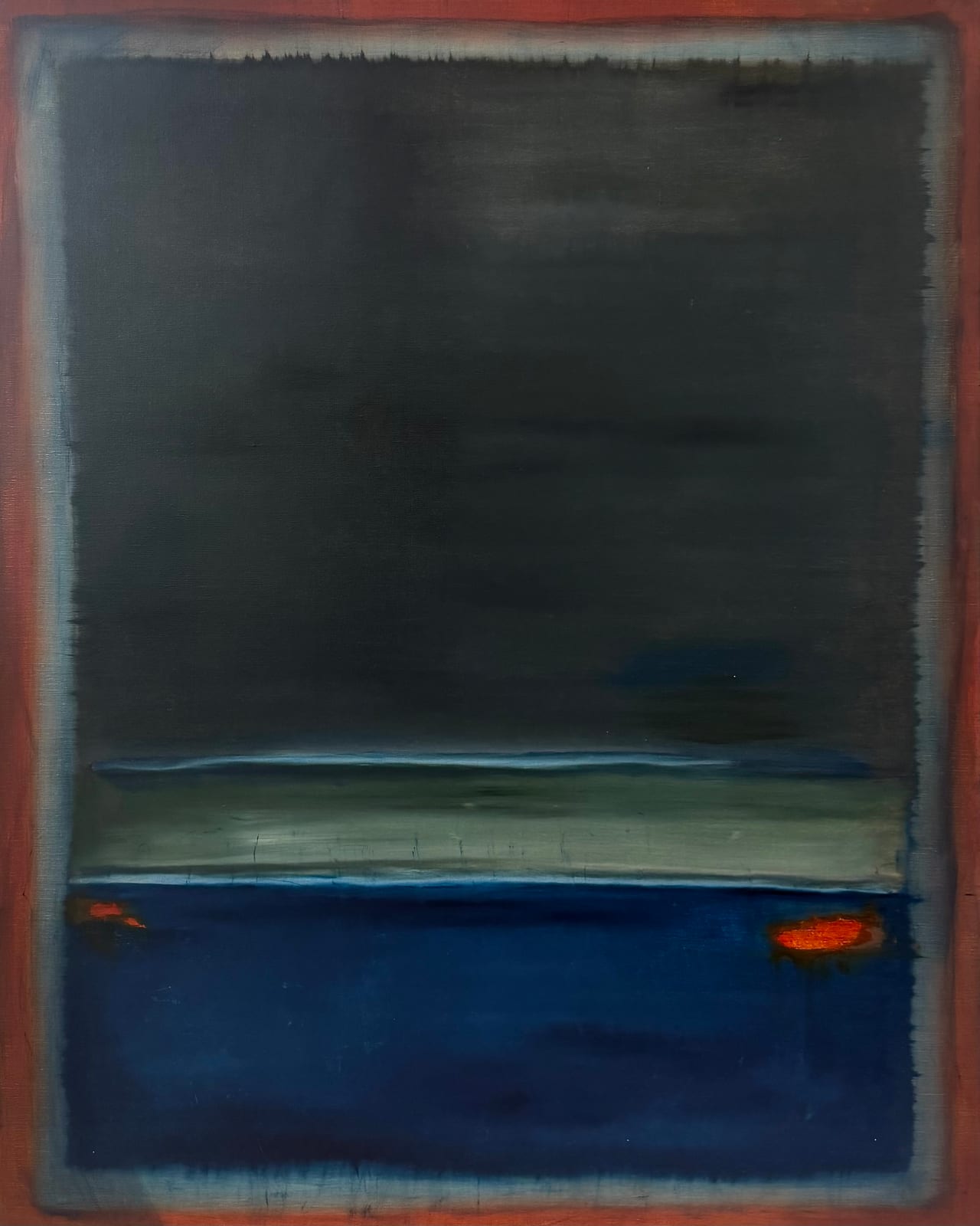 Enough to Remain (2026) — abstract painting by Los Angeles–based contemporary artist Todd Williamson; Oil on linen. 60 × 48 in.