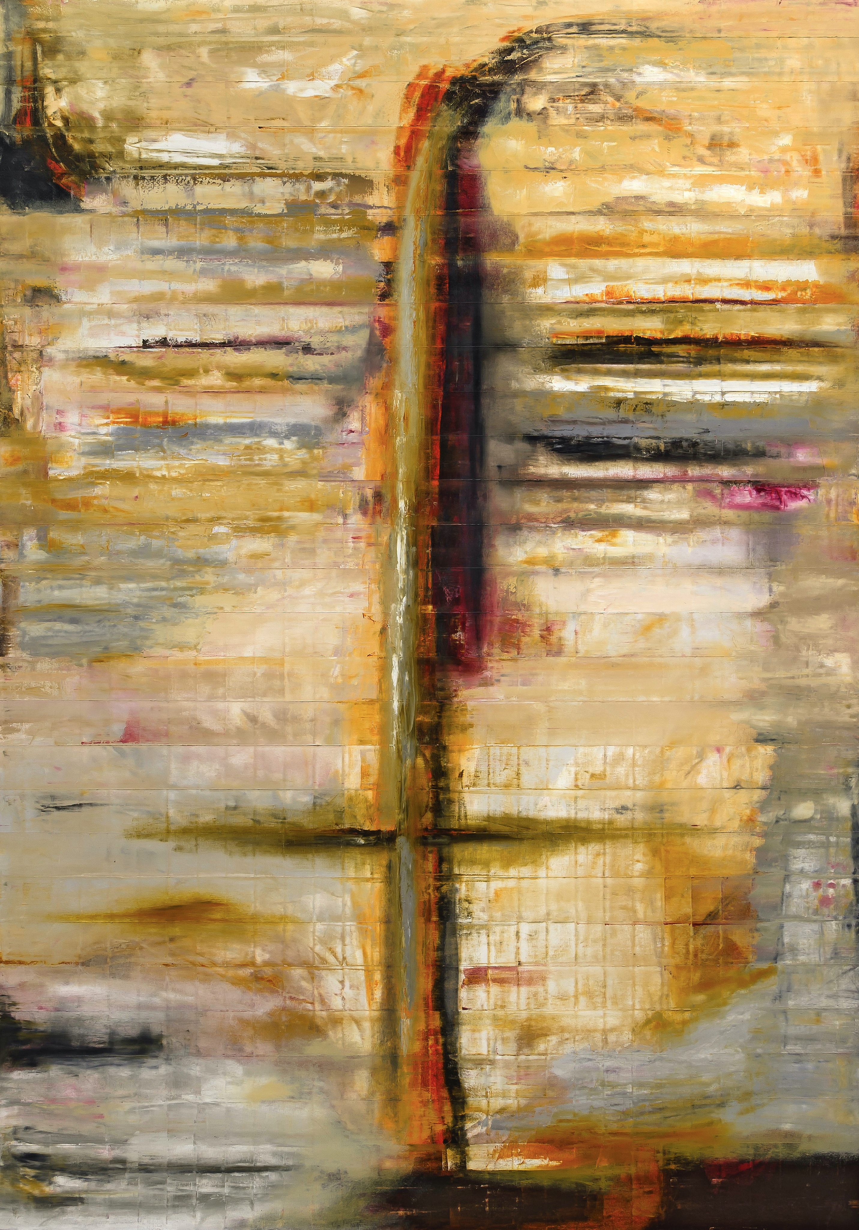 Processional #6 Donald (2019) — abstract painting by Los Angeles–based contemporary artist Todd Williamson; Oil on canvas. 84 × 60 in.