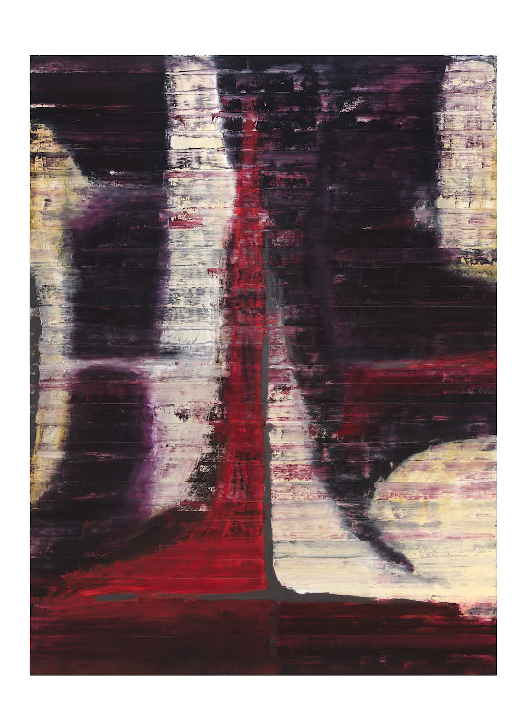 Processional #9 Culmination (2019) — abstract painting by Los Angeles–based contemporary artist Todd Williamson; Oil on linen. 96 × 72 in.