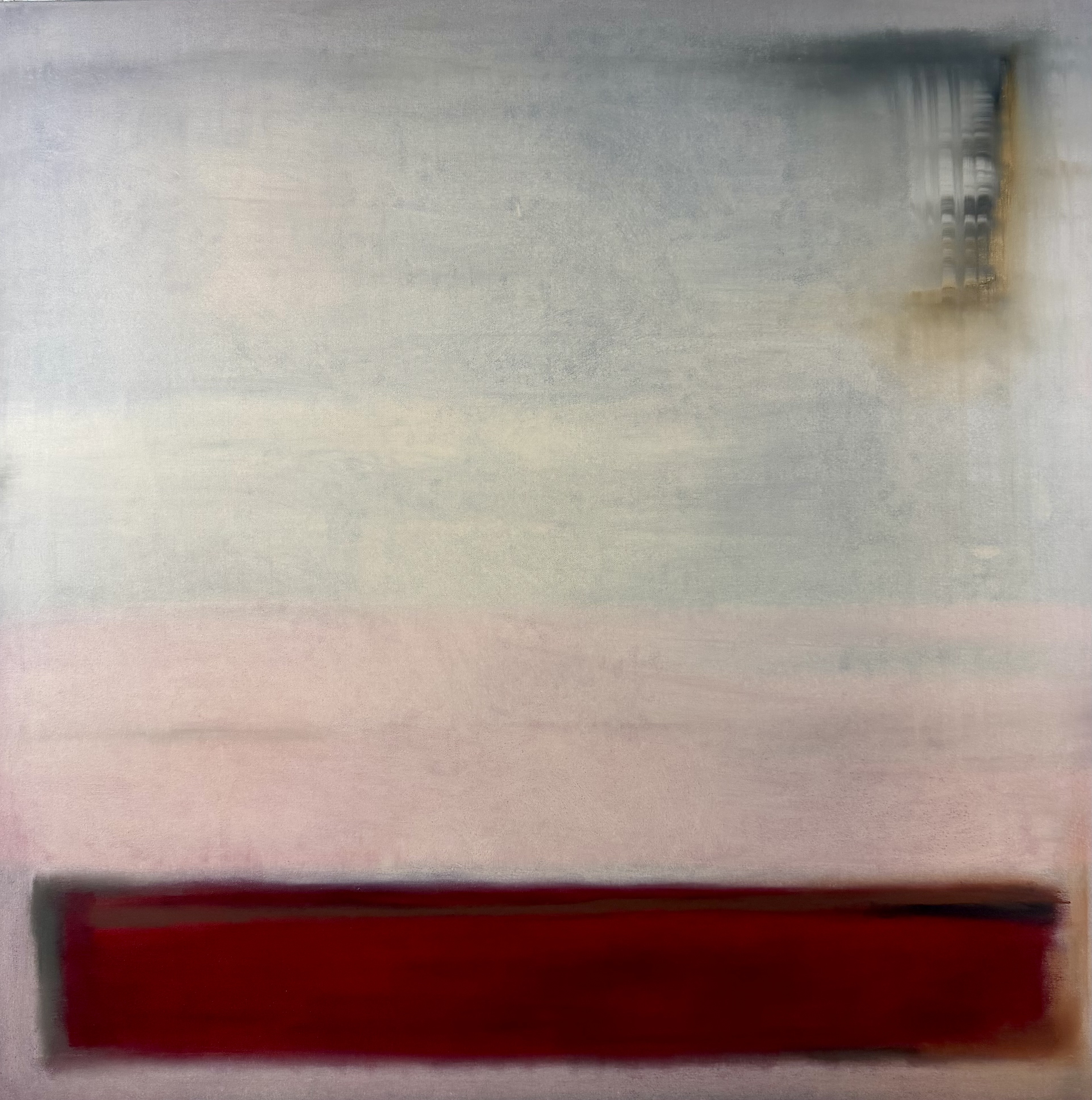 Shy Unbending Light (2026) — abstract painting by Los Angeles–based contemporary artist Todd Williamson; Oil on linen. 48 × 48 in.