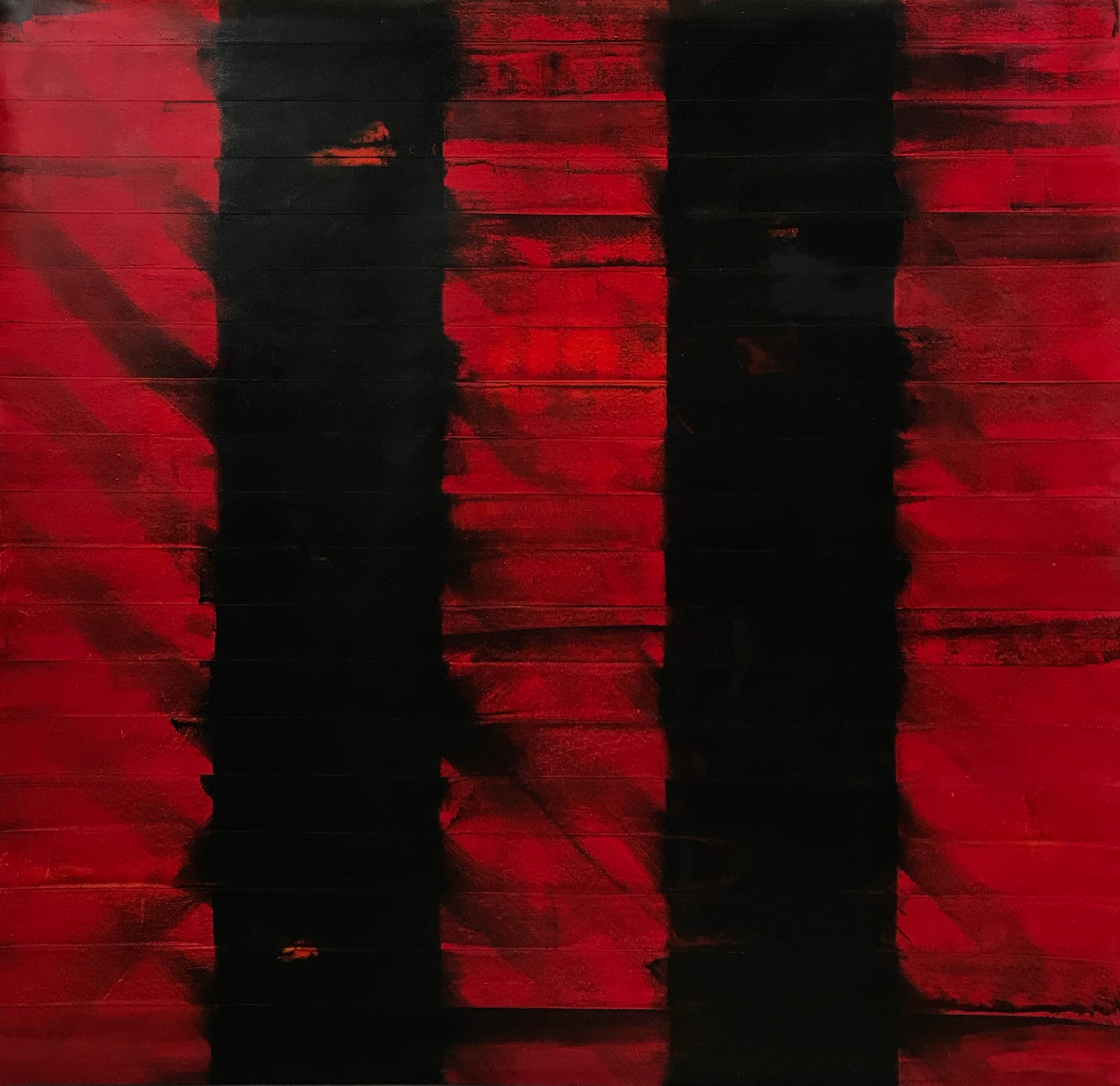 Slow Burn (2019) — abstract painting by Los Angeles–based contemporary artist Todd Williamson; Oil. 60 × 60 in.